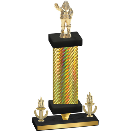 Premium Single Gold Carbon Fiber Victory Holiday Trophy
