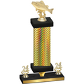 Premium Single Gold Carbon Fiber Year Fishing Trophy