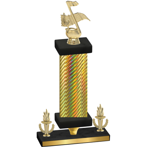 Premium Single Gold Carbon Fiber Victory Music Trophy