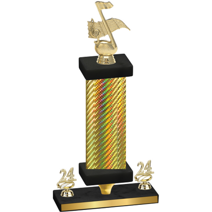Premium Single Gold Carbon Fiber Year Music Trophy