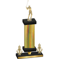 Premium Single Gold Carbon Fiber Victory Golf Trophy