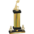 Premium Single Gold Carbon Fiber Victory Golf Trophy