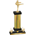 Premium Single Gold Carbon Fiber First Place Karate Trophy