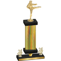 Premium Single Gold Carbon Fiber Year Karate Trophy