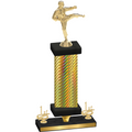 Premium Single Gold Carbon Fiber First Place Karate Trophy