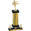 Premium Single Gold Carbon Fiber Year Karate Trophy