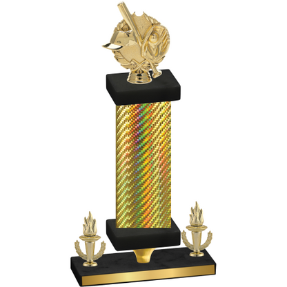 Premium Single Gold Carbon Fiber Victory Baseball Trophy