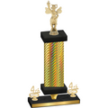 Premium Single Gold Carbon Fiber Fourth Place Academics Trophy