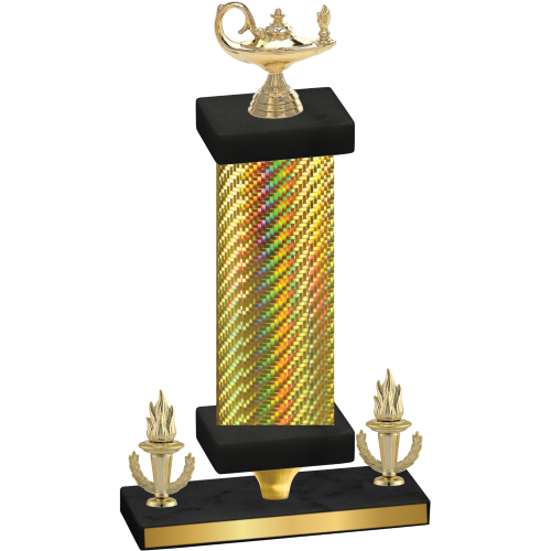 Premium Single Gold Carbon Fiber Victory Academics Trophy
