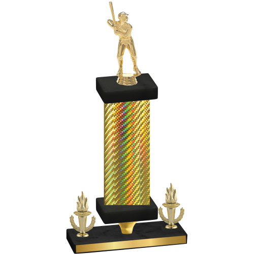 Premium Single Gold Carbon Fiber Victory Baseball Trophy