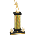 Premium Single Gold Carbon Fiber Fourth Place Softball Trophy