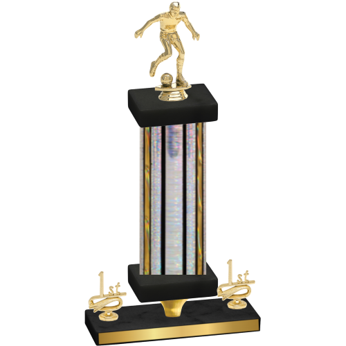 Premium Single Silver Glacier First Place Soccer Trophy