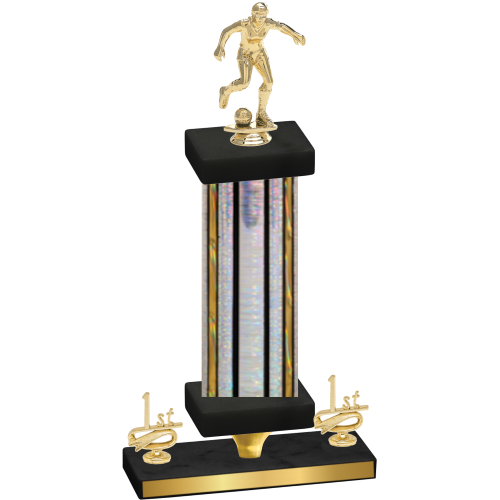 Premium Single Silver Glacier First Place Soccer Trophy