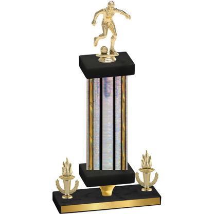 Premium Single Silver Glacier Victory Soccer Trophy