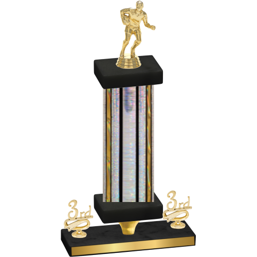 Premium Single Silver Glacier Third Place Rugby Trophy