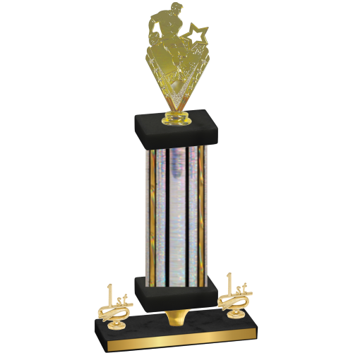 Premium Single Silver Glacier First Place Rugby Trophy