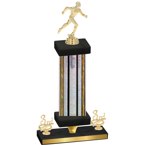 Premium Single Silver Glacier Third Place Running Trophy