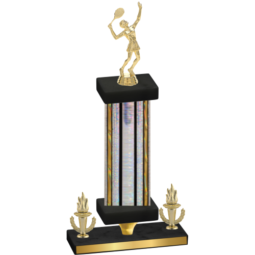 Premium Single Silver Glacier Victory Tennis Trophy