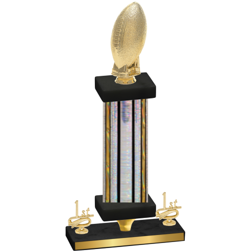 Premium Single Silver Glacier First Place Football Trophy