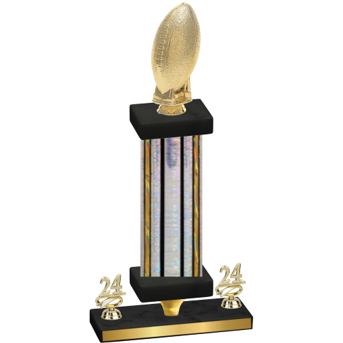 Premium Single Silver Glacier Year Football Trophy