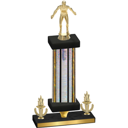 Premium Single Silver Glacier Victory Wrestling Trophy