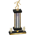 Premium Single Silver Glacier Year Bowling Trophy
