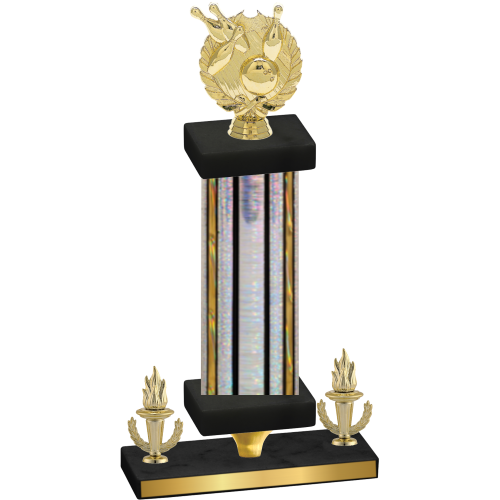 Premium Single Silver Glacier Victory Bowling Trophy