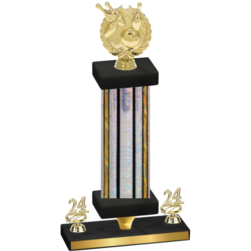 Premium Single Silver Glacier Year Bowling Trophy