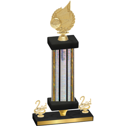 Premium Single Silver Glacier Second Place Volleyball Trophy