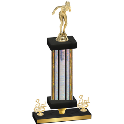 Premium Single Silver Glacier Third Place Tennis Trophy