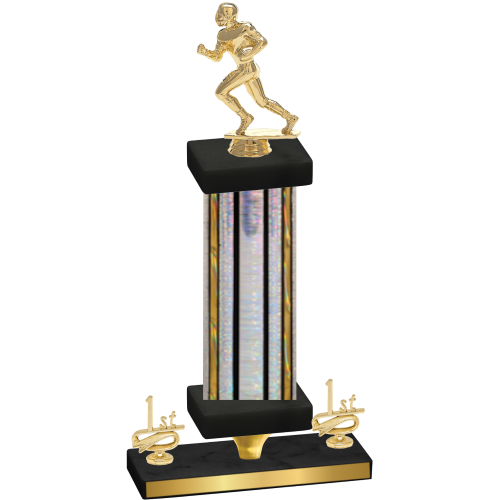 Premium Single Silver Glacier First Place Football Trophy