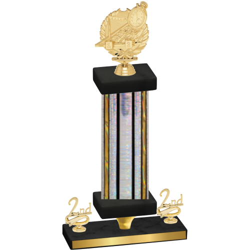 Premium Single Silver Glacier Second Place Swimming Trophy