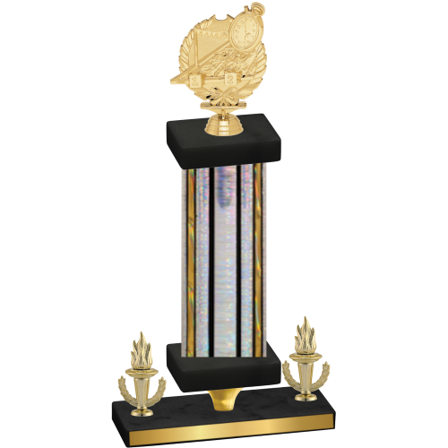 Premium Single Silver Glacier Victory Swimming Trophy