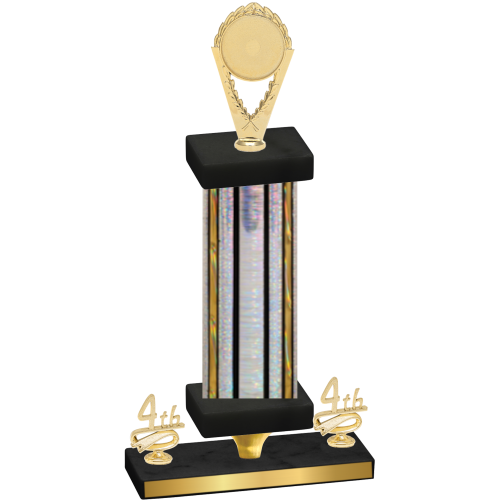 Premium Single Silver Glacier Fourth Place Insert Trophy