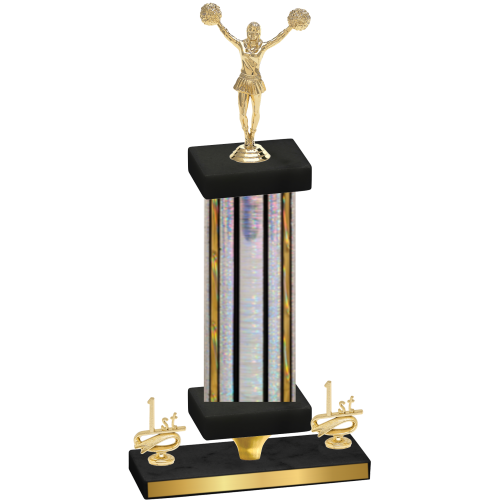 Premium Single Silver Glacier First Place Cheerleading Trophy