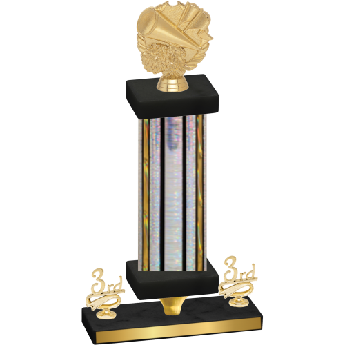 Premium Single Silver Glacier Third Place Cheerleading Trophy