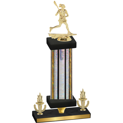 Premium Single Silver Glacier Victory Lacrosse Trophy