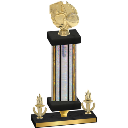 Premium Single Silver Glacier Victory Basketball Trophy