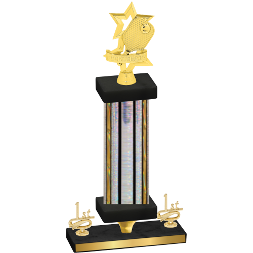 Premium Single Silver Glacier First Place Pickleball Trophy