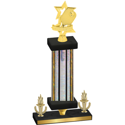 Premium Single Silver Glacier Victory Pickleball Trophy