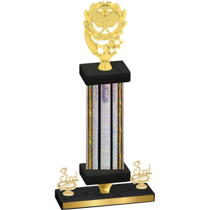 Premium Single Silver Glacier Third Place Pickleball Trophy