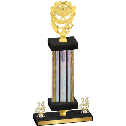 Premium Single Silver Glacier Year Pickleball Trophy