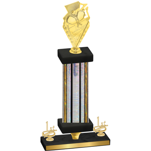 Premium Single Silver Glacier First Place Pickleball Trophy