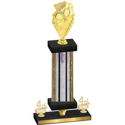 Premium Single Silver Glacier Fourth Place Pickleball Trophy