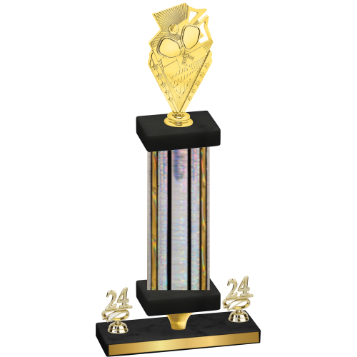 Premium Single Silver Glacier Year Pickleball Trophy