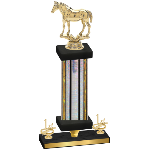 Premium Single Silver Glacier First Place Horses Trophy