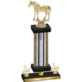 Premium Single Silver Glacier Third Place Horses Trophy
