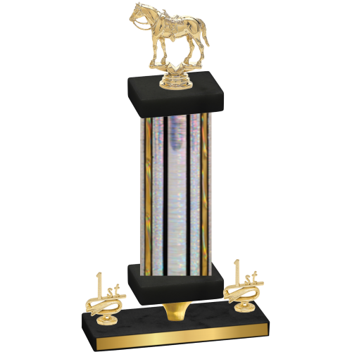 Premium Single Silver Glacier First Place Horses Trophy