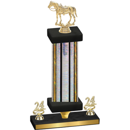 Premium Single Silver Glacier Year Horses Trophy