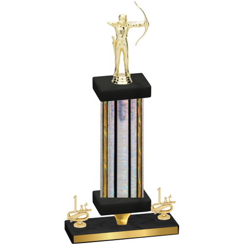 Premium Single Silver Glacier First Place Archery Trophy